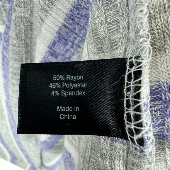 Lane Bryant Striped Ribbed Knit Lightweight Square Neck Stretchy Blouse Size 20 - Picture 5 of 6